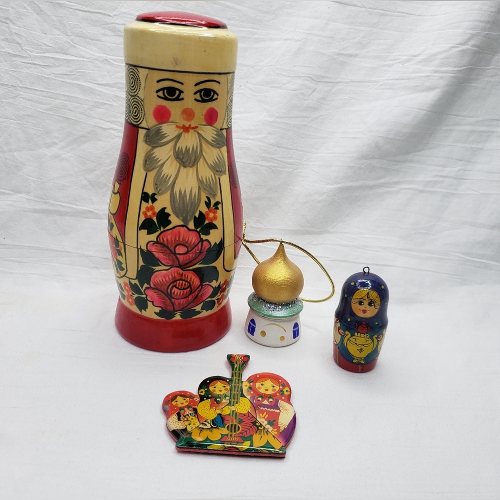 Russian Folk Art Christmas Collection 4 Items